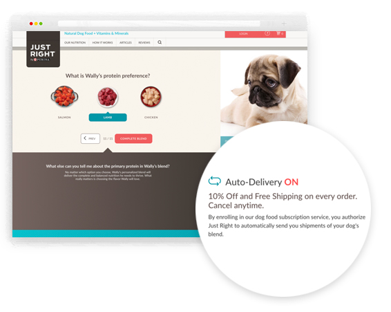 purina-guided-selling-v3 magento commerce purina just right custom api experience