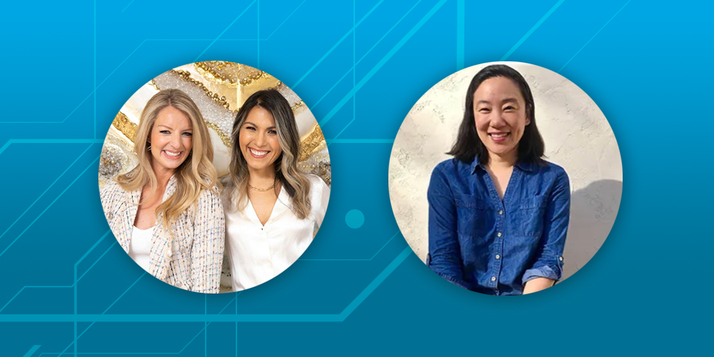 Women in eCommerce. From left to right: Chelsea Jones and Rachel Saul, co-founders of Chelsea & Rachel Co. and Lan Tran-Sellitti, senior director of digital growth at Tea Drops.