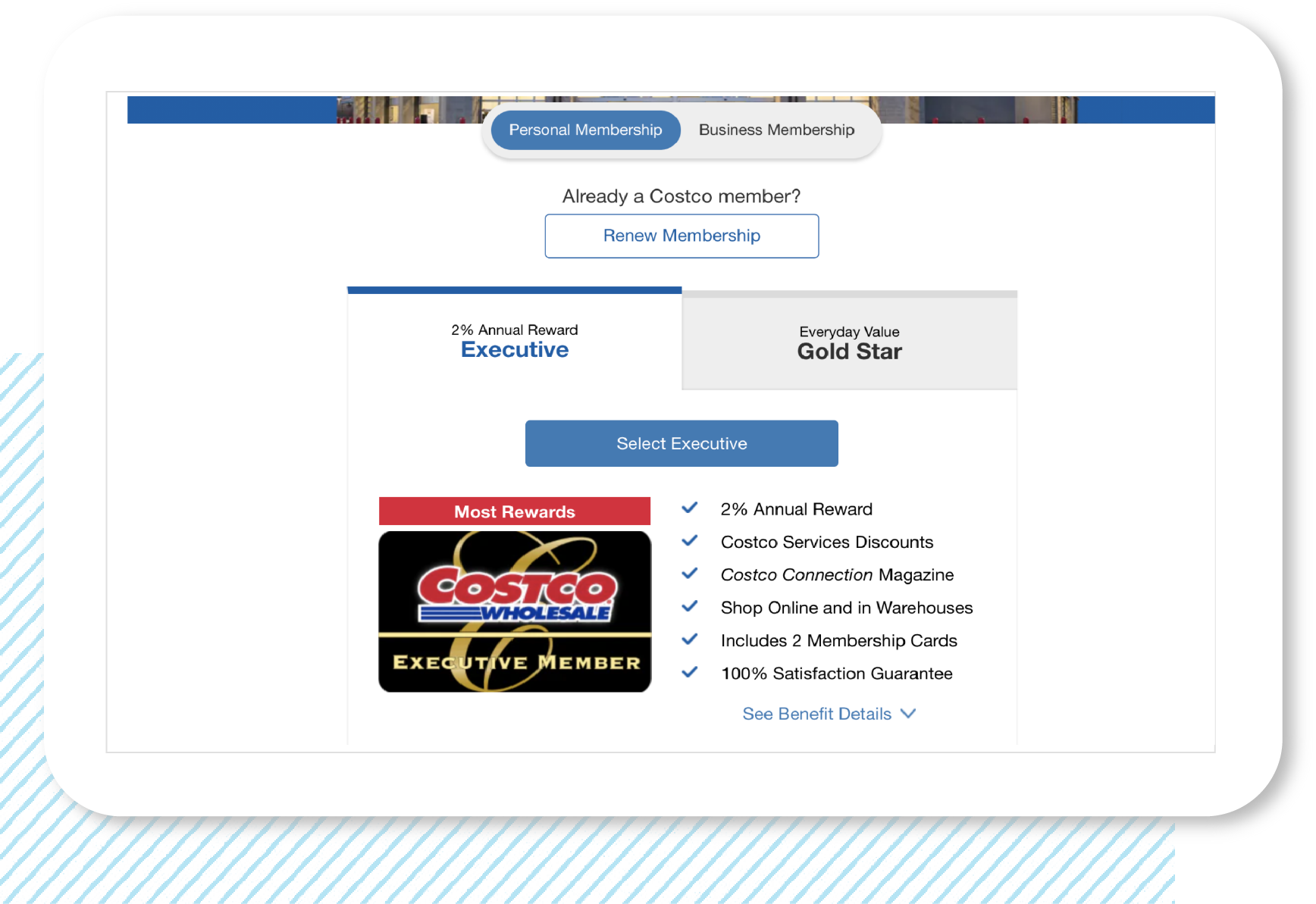 Costco is an example of a membership subscription program.