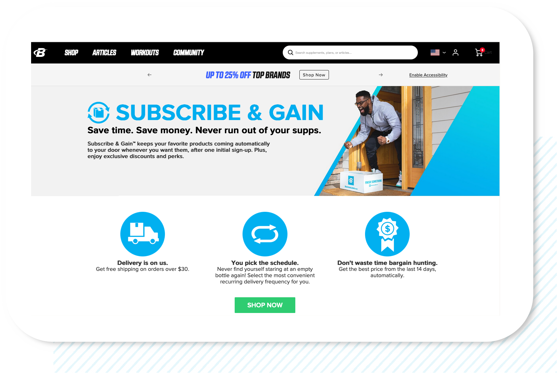 gnc-subscribe-gain myGNC Pro Access is an example of a subscription membership.