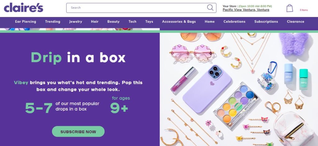Claire's introduces subscription boxes as part of its revamped e-commerce  strategy