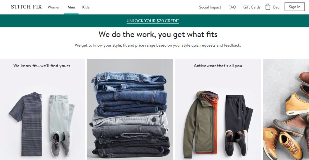 StitchFix leverages a subscription business model