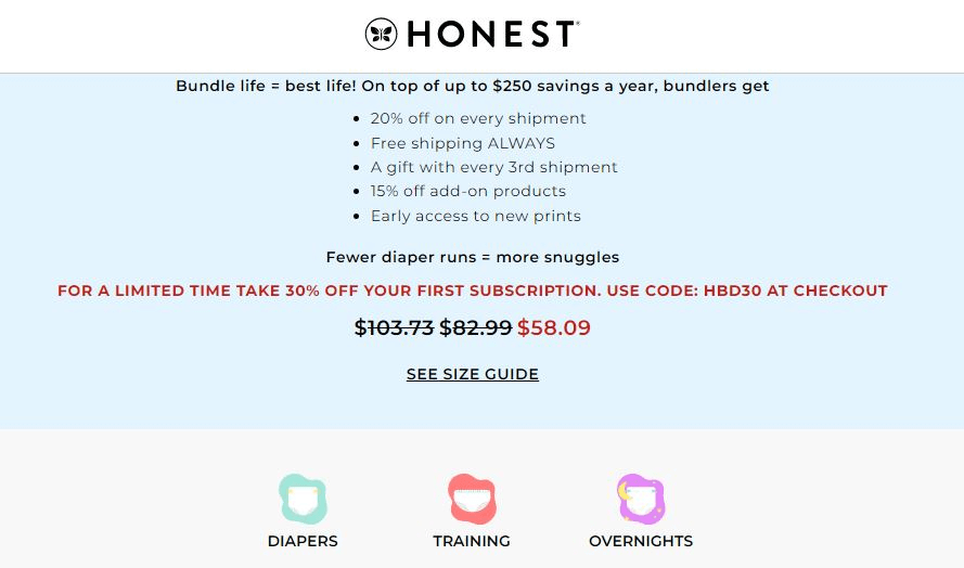 The Honest Company subscription based business model 