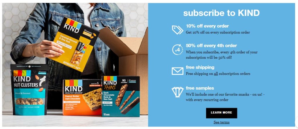 eCommerce retention example from KIND